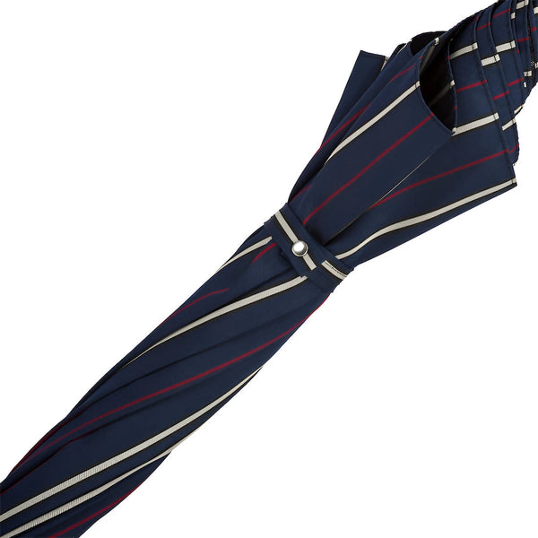 Striped Umbrella with Silver Monkey Handle