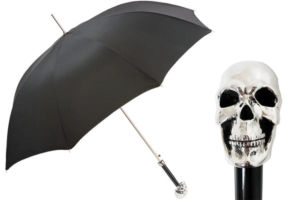 Silver Skull Umbrella