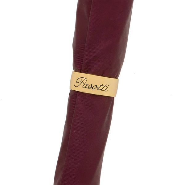 Burgundy Umbrella with Golden Dog