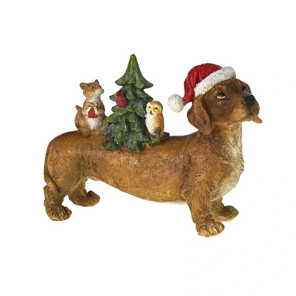 Dachshund with tree