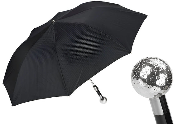 Silver Golf Ball Folding Umbrella