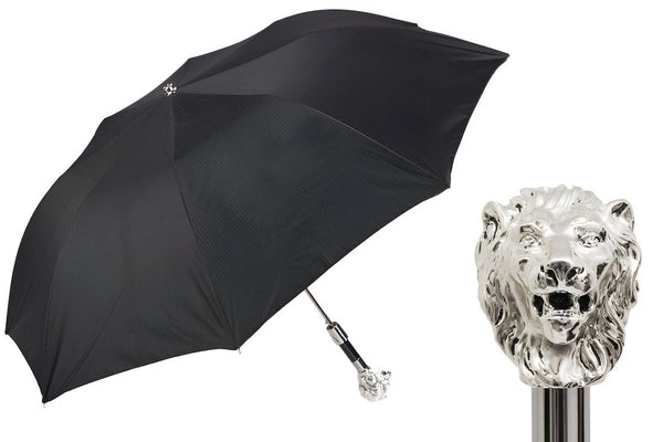 Silver Lion Folding Umbrella