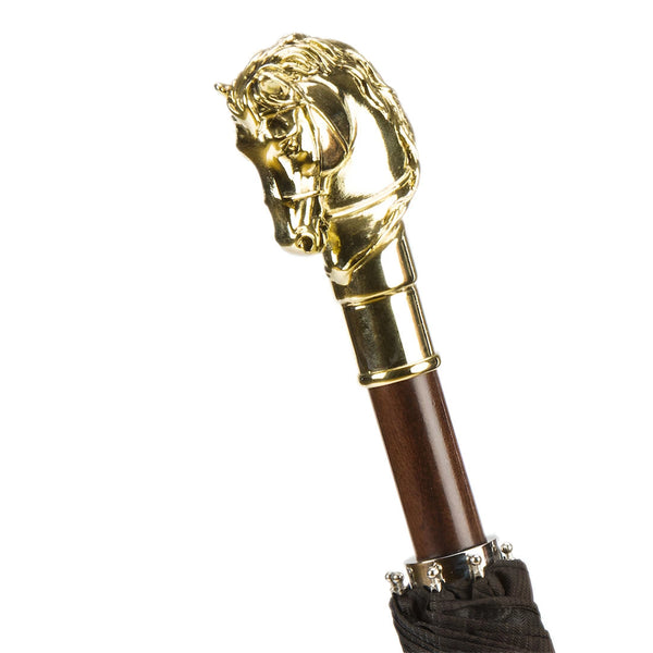 Golden Horse Folding Umbrella