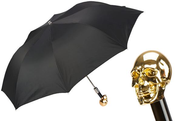 Gold Skull Umbrella