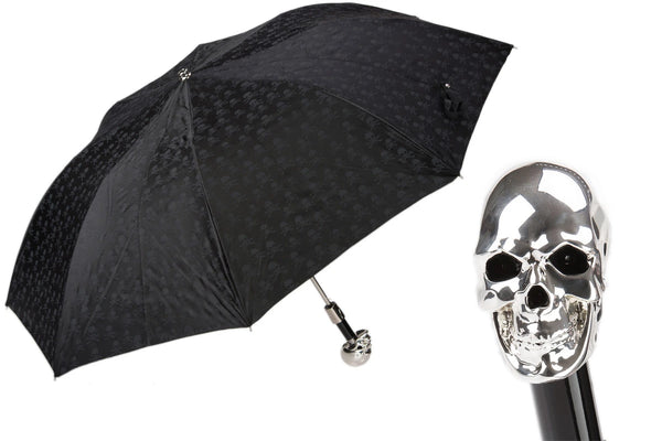 Skulls Print Silver Skull Umbrella