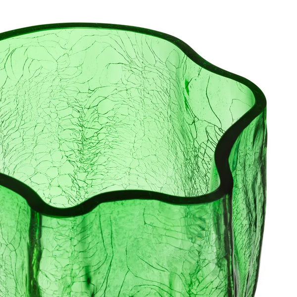 Crackle Vase Green