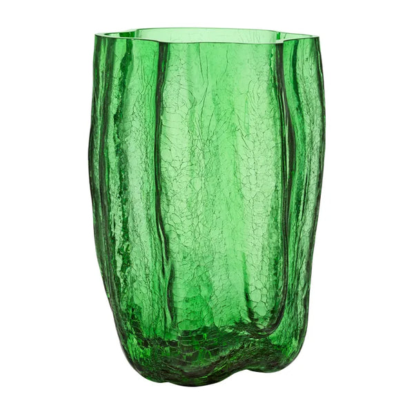 Crackle Vase Green