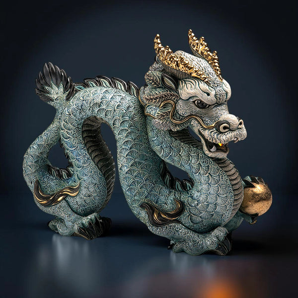 Blue Chinese Dragon