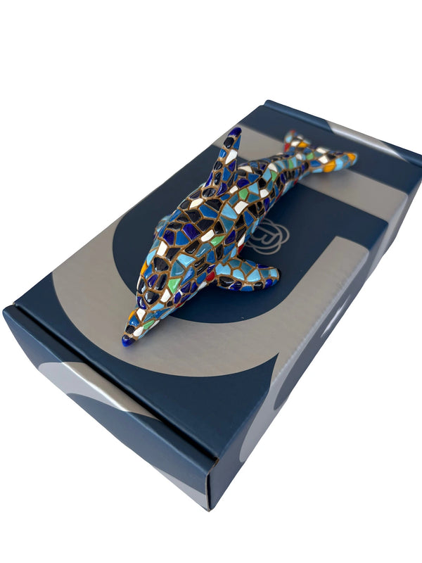 Classic Mosaic Blue Dolphin