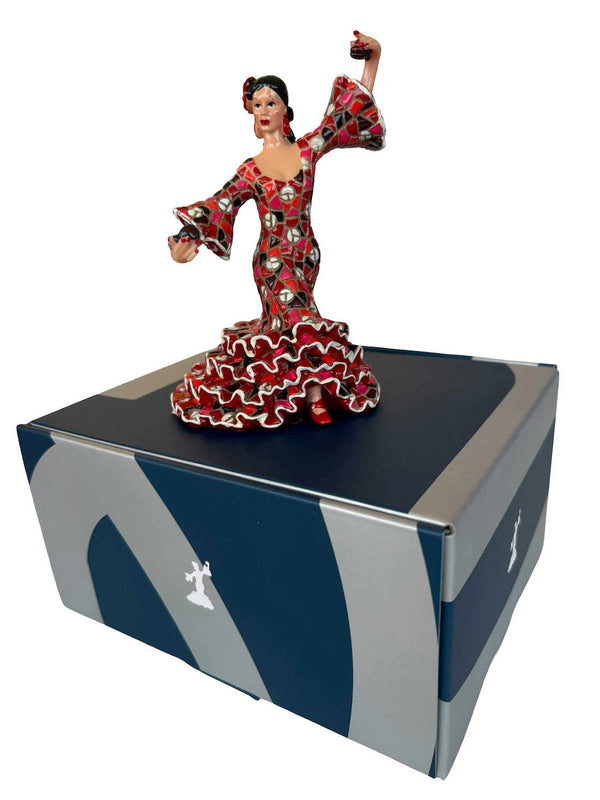 Mosaico Flamenco Dancer Red Dress