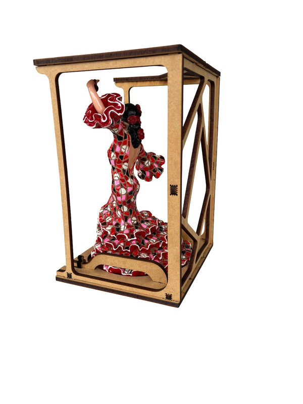 Mosaico Flamenco Dancer Red Dress