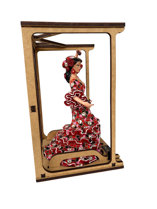 Mosaico Flamenco Dancer Red Dress