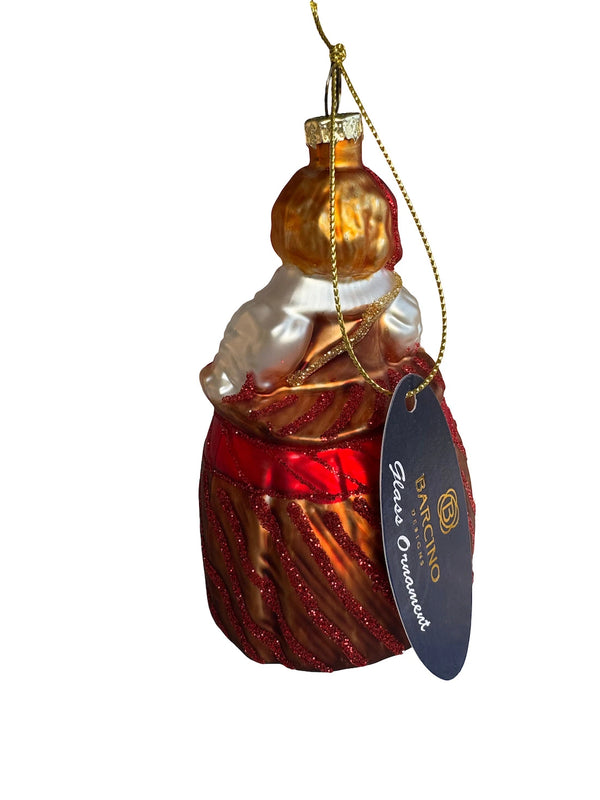 Set of 6 Christmas Menina Mosaic Ornaments