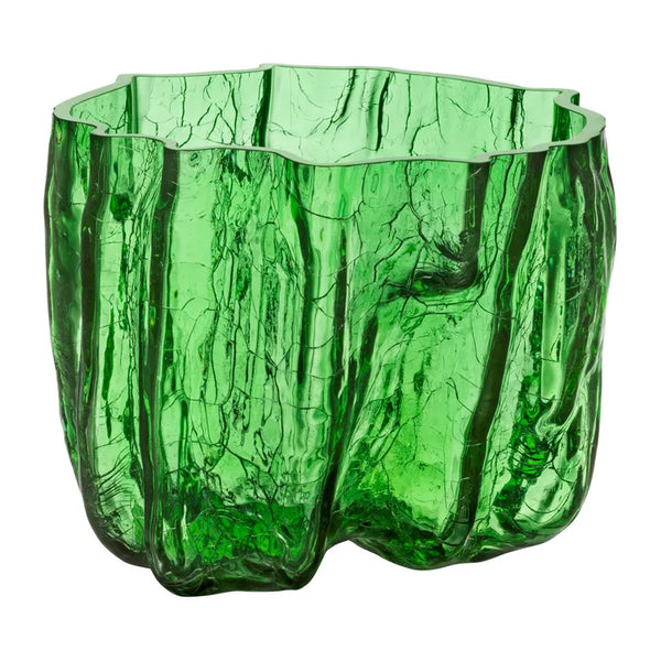Crackle Vase Green