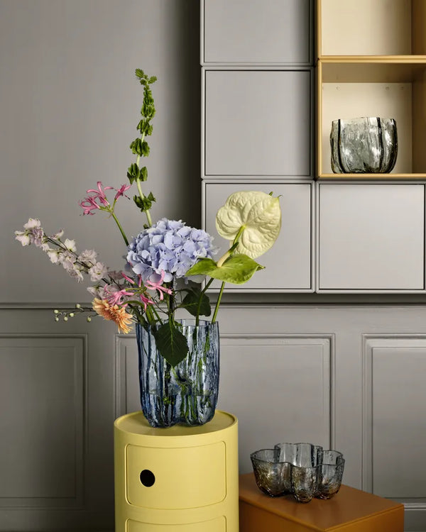 Crackle Vase Circular Glass