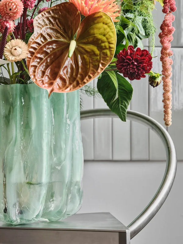 Crackle Vase Jade Green