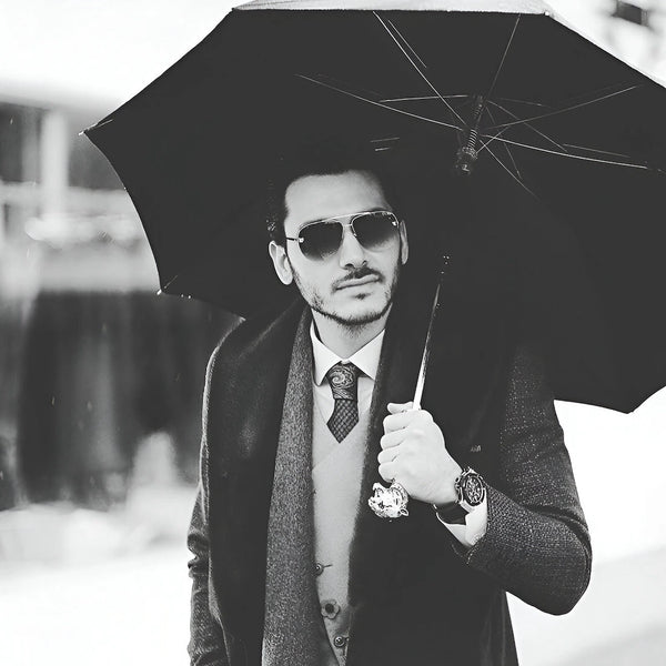 Silver Tiger Folding Umbrella