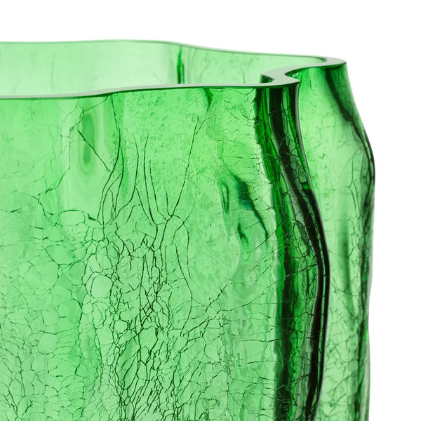 Crackle Vase Green