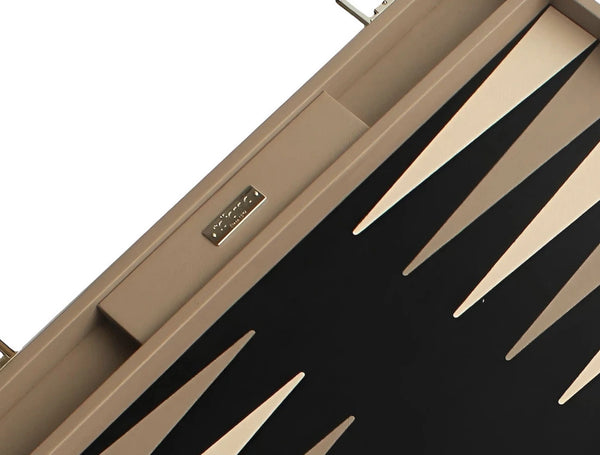 Folding Leatherette Backgammon Set