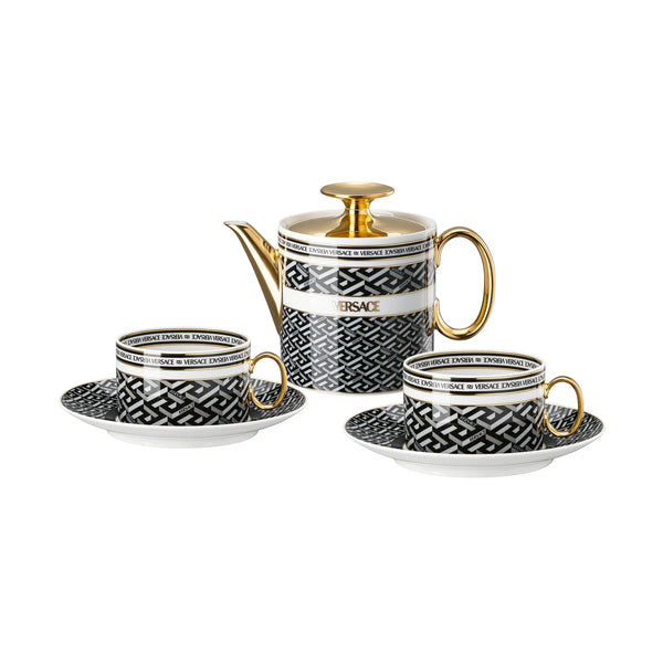 La Greca Signature Black Set Tea for 2