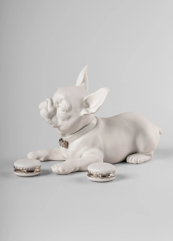 French bulldog with macarons Sculpture. Re-Deco