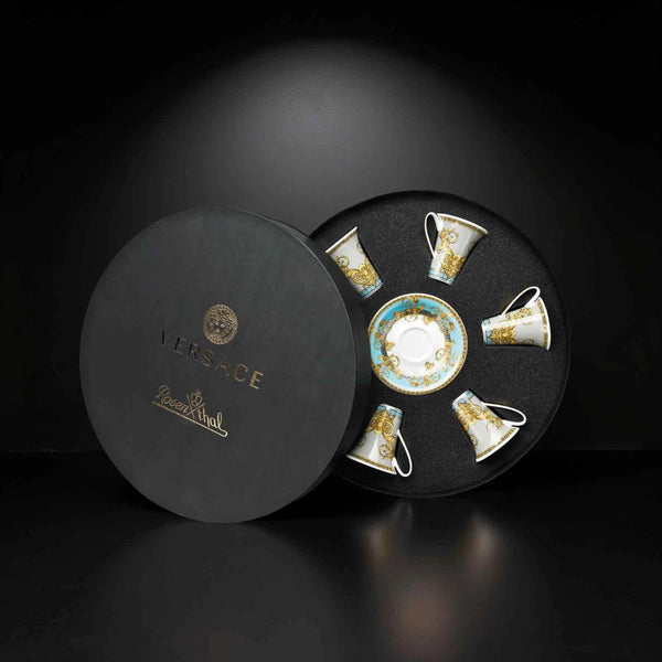 Prestige Gala Bleu Set with 6 espresso mocha c/s