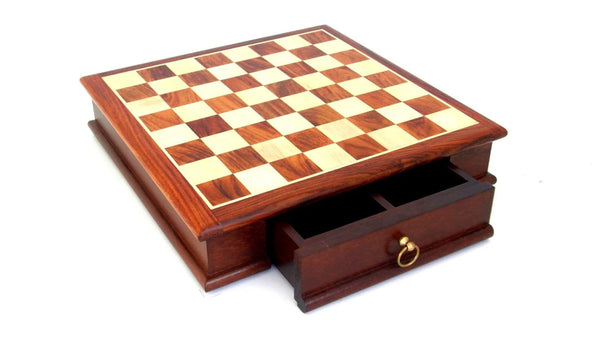 American Civil War Hand Chess Pieces + Rosewood Chess Board