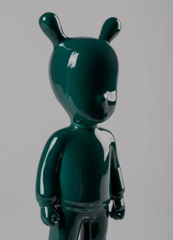 The dark green Guest Sculpture. Small model