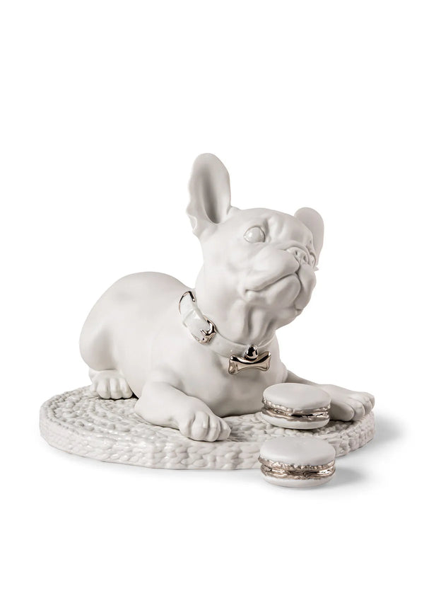 French bulldog with macarons Sculpture. Re-Deco