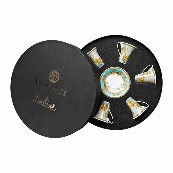 Prestige Gala Bleu Set with 6 espresso mocha c/s