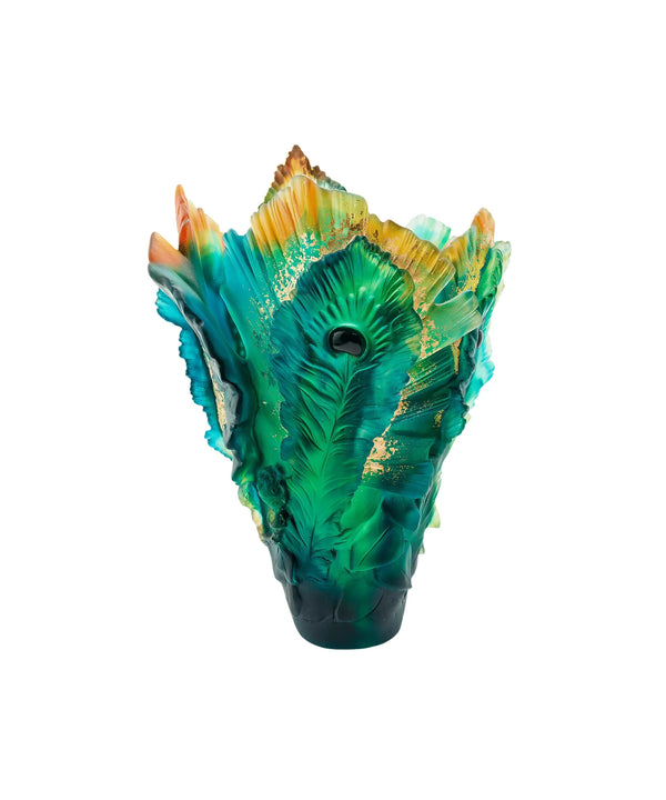 Large vase Gilden with gold leaf