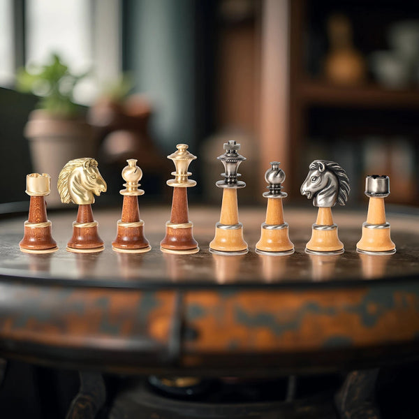 Staunton XL Set + Briar Precious Wood Chessboard