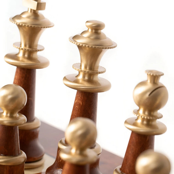 Staunton XL Set + Wooden Chess Table