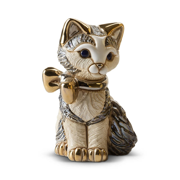 Cat With Ribbon & Kitten Set