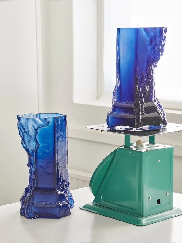 Rocky Baroque Vase Deep Blue