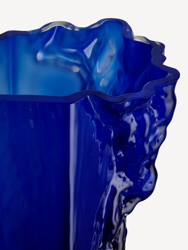 Rocky Baroque Vase Deep Blue