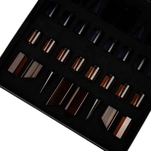 Plexiglass Chess Set Black Dark Orange Small