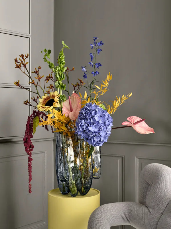Crackle Vase Circular Glass