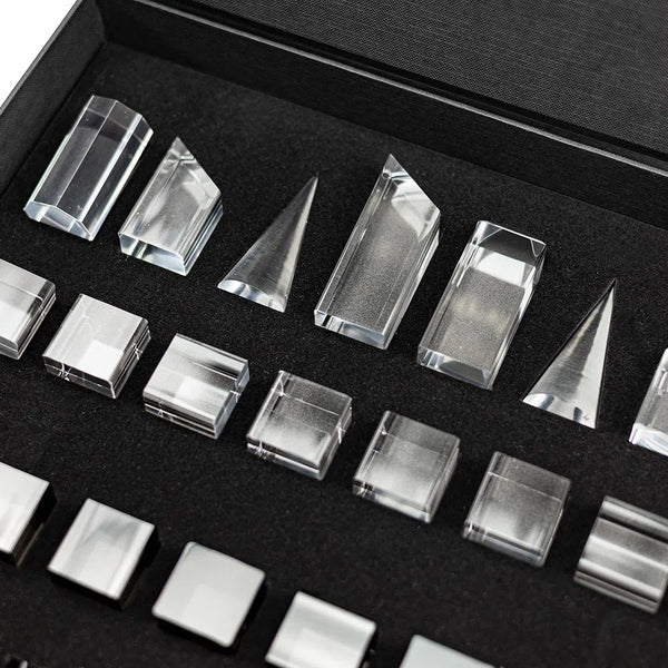 Plexiglass Chess Set Grey Translucent