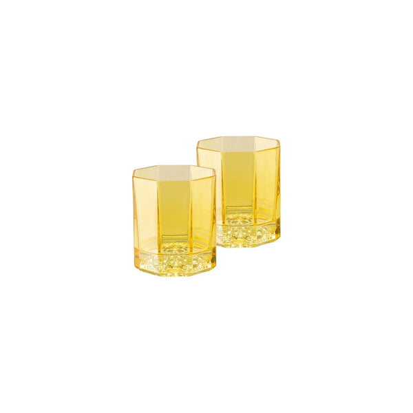 Medusa Lumiere Amber Gb 2 whisky tumblers
