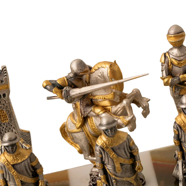 Roman Empire Unique Chess Set Bronze Gold 24 Karat