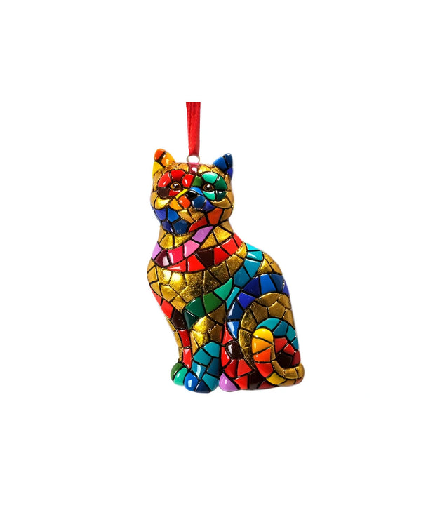Set of 6 Christmas Mosaic Ornaments