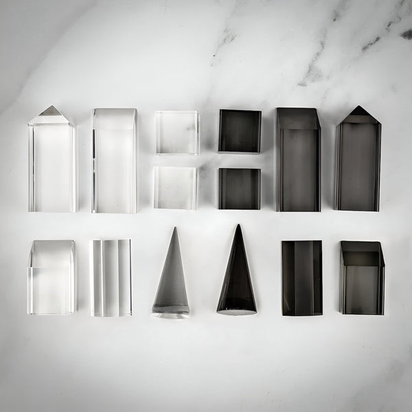 Plexiglass Chess Set Grey Translucent