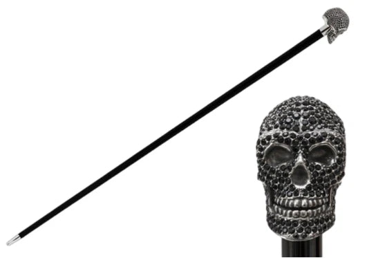Black Skull Cane