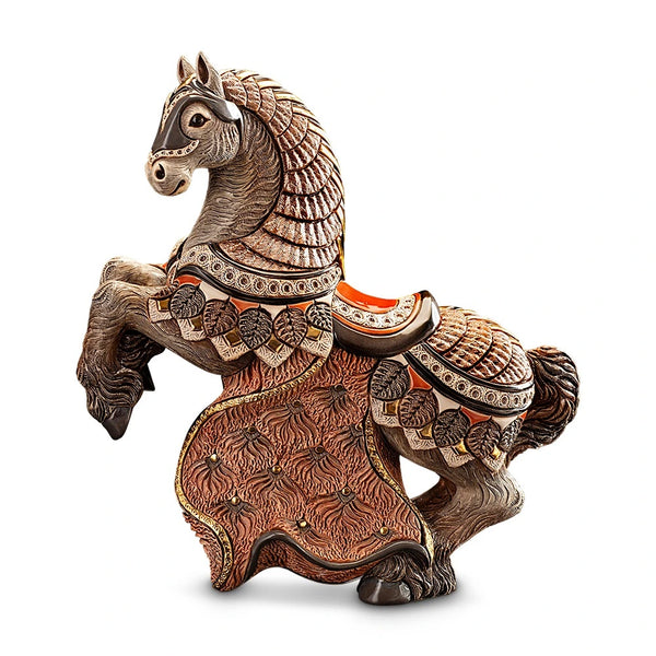 Grey Rampant Horse