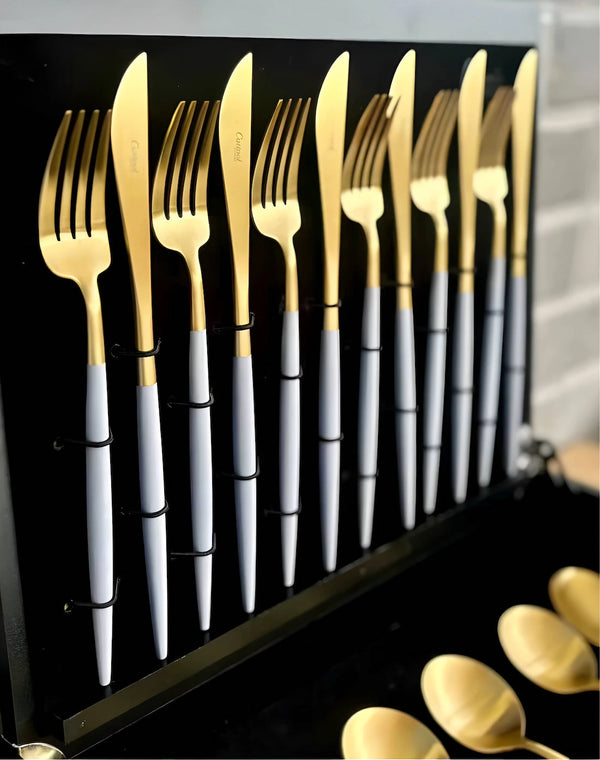 Goa Violet Gold Plated 24 pcs. Set + Wooden box