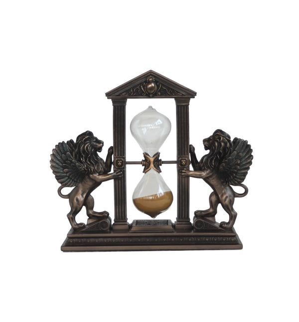 Hourglass with winged lions