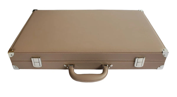 Folding Leatherette Backgammon Set