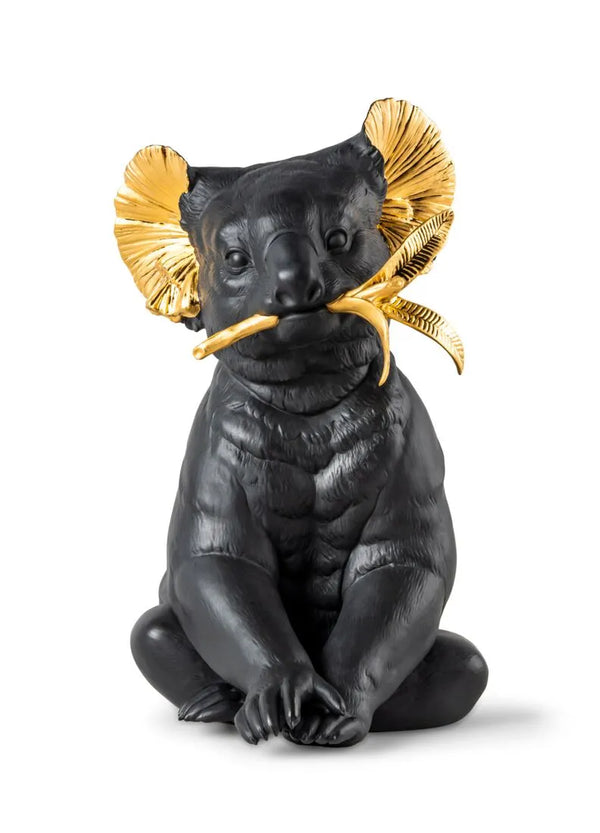 Koala Sculpture. Black-gold. Limited Edition