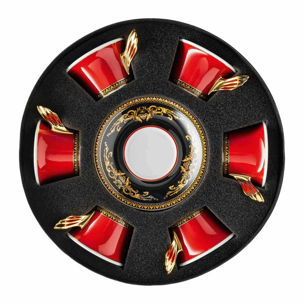 Medusa Set with 6 tea cups & saucers